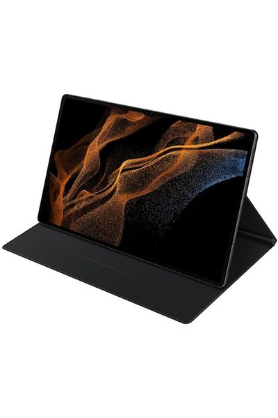 Samsung Husă de protecție cu clapă pentru Galaxy Tab S8 Ultra, husă tip carte, piele, neagră