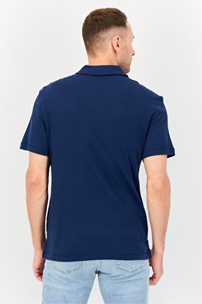 Vince Camuto Men Regular Fit Embroidered Logo Short Sleeves Polo Shirt, Navy Blue