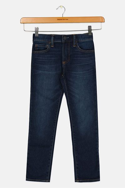 GAP Kids Boy Slim Fit Washed Stretchable Denim, Dark Wash