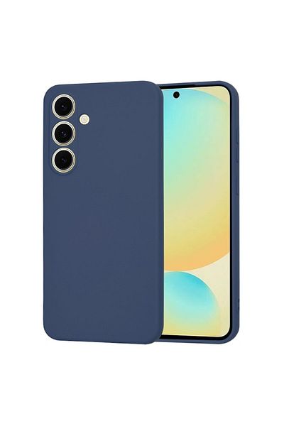 Dali Protective Case Compatible with Samsung Galaxy S24 FE, SoftFlex, Silicone, Dark Blue