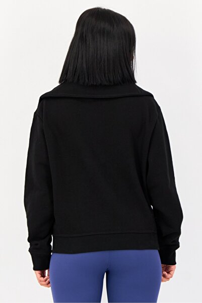 Reebok Women Sportswear Fit Embroidered Long Sleeve Outdoor Sweatshirt, Black