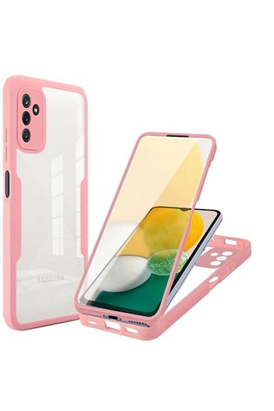 Dali 360 Protection Case Compatible with Samsung Galaxy A13 5G/A04s, ColorVerse, TPU, Pink-Transparent