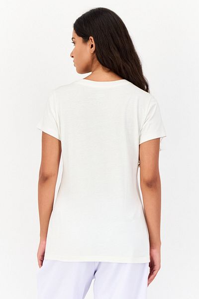 New Balance Women Athletic Fit Short Sleeve Training T-Shirt, White