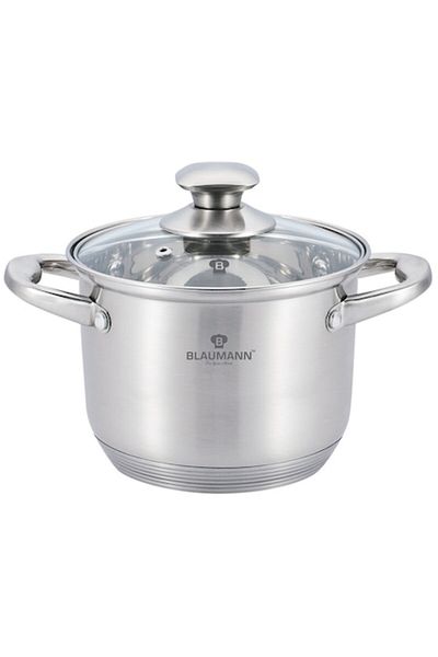 Blaumann Oala cu capac otel inoxidabil 24 cm Satin Gourmet Line BL 3315