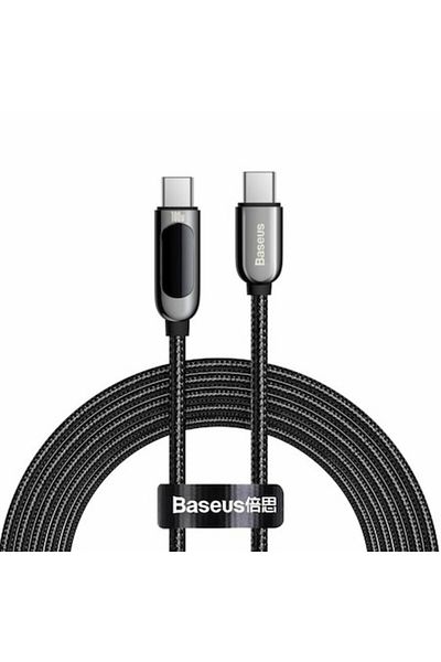 Baseus Charging and Data Transfer Cable, USB Type-C to USB Type-C, Data Cable Display, 100W, Fast Charge, 2