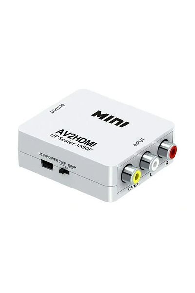 Dali HDMI to 3 RCA Converter, AV, 1080P, Full HD, USB A to Micro-USB Power Cable, White