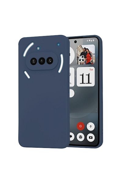 Dali Protective Case for Nothing Phone 3a, SoftFlex, Silicone, Dark Blue