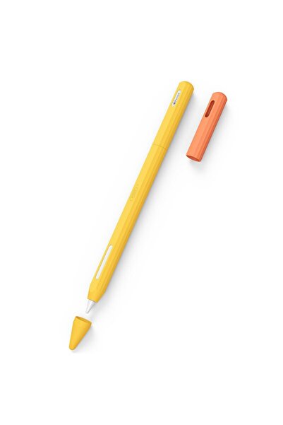 Dali Protective Case Compatible with Apple Pencil 2, Silicone, 3 Pieces, Yellow