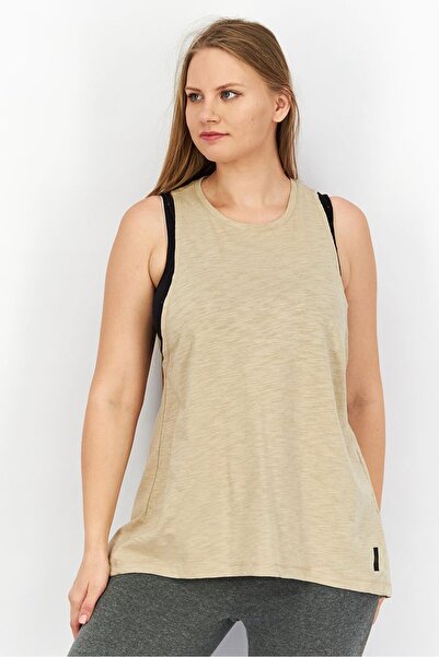 Reebok Women Sports Fit Sleeveless Training Tank Top, Light Sand