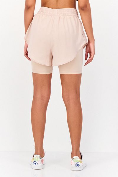 adidas Women Sportswear Fit Training 2 in 1 Shorts, Beige