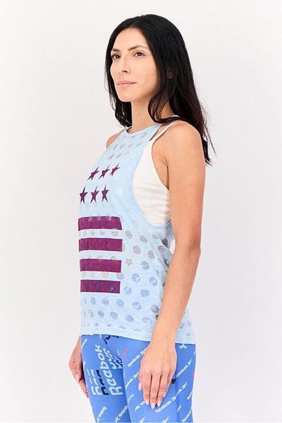 Reebok Women Sportswear Fit Sleeveless Yoga Tank Top, Multicolor