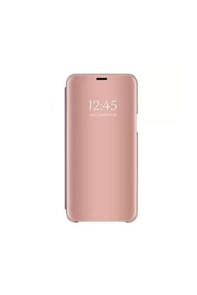 Dali Protective Flip Cover Compatible with Samsung Galaxy J3 2017, Clear View, Interactive, Rose Gold