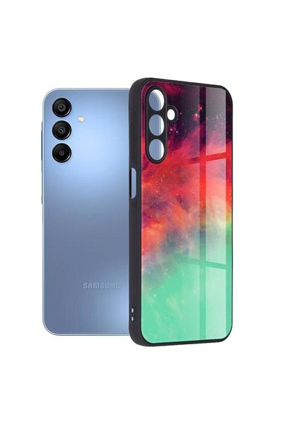 Dali Protective Case Compatible with Samsung Galaxy A15 4G/5G, Glaze Series, TPU, Fiery Ocean, Multicolor