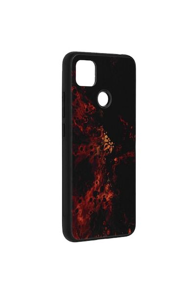 Dali Protective Case Compatible with Xiaomi Redmi 9C/9C NFC, Glaze Series, TPU, Red Nebula, Multicolor