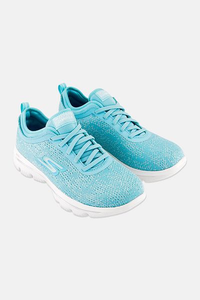 SKECHERS Women Go Walk Evolution Ultra Slip On Outdoor Shoes, Turquoise