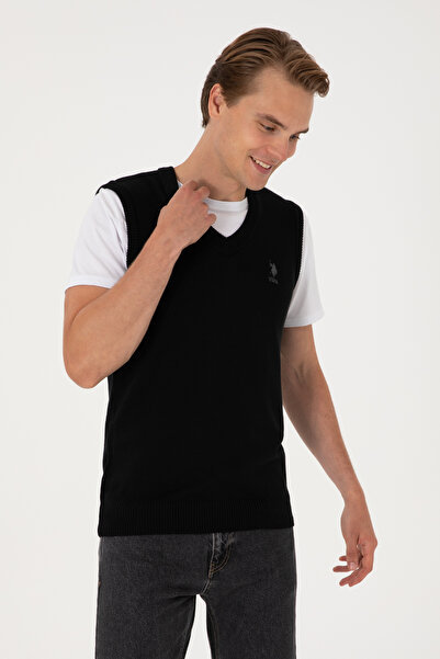U.S. Polo Assn. Erkek Siyah Süveter 50316843-VR046
