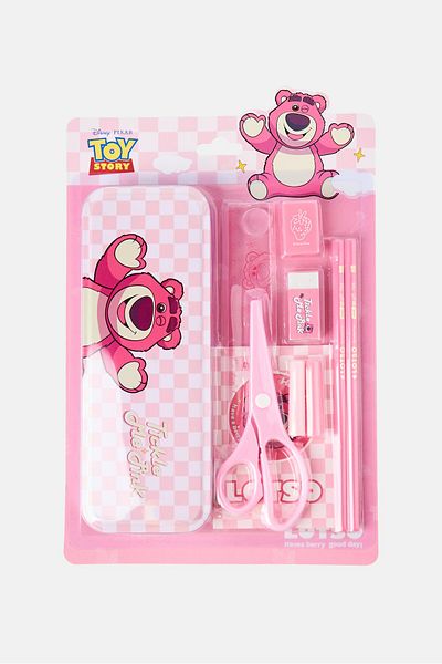 Disney 8 Pieces Stationery Set, Pink
