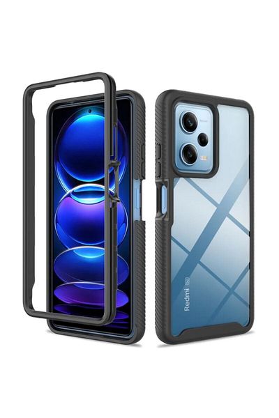 Dali Protective Case Defense360 for Xiaomi Redmi Note 12 Pro 5G/Poco X5 Pro, Black-Transparent Reinforced