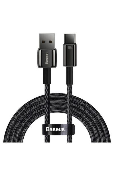 Baseus USB-C Tungsten Gold Cable, 100W, 2m, black