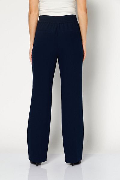Lacoste Women Regular Fit Plain Straight Leg Pants, Navy