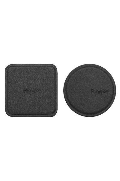 Dali Set placute metalice pentru telefon, dreptunghiulara si rotunda, Negru