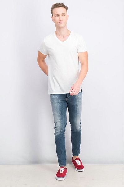 Diesel Men Skinny Fit Wash Stretchable Denim, Medium Wash Blue