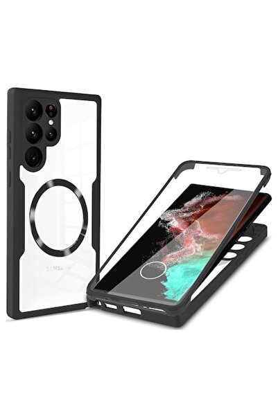 Dali Carcasă de protecție 360° compatibilă cu Samsung Galaxy S23 Ultra, ColorVerse, seria MagSafe, TPU, neagră