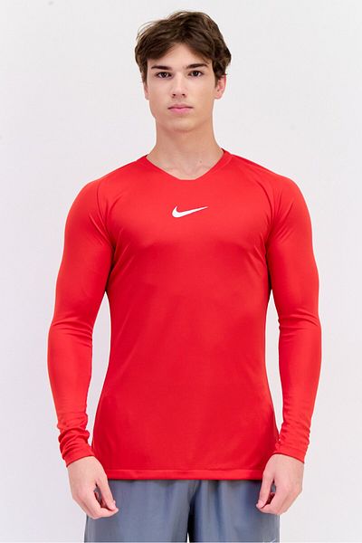Nike Men Slim Fit Long Sleeve Training T Shirt, Red