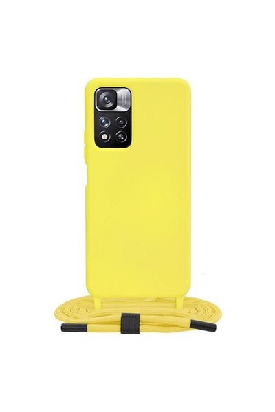 Dali Protective case compatible with Xiaomi Redmi Note 11 Pro Plus 5G, Crossbody Lanyard, Yellow