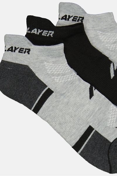 Pro Player Men 6 Pairs Brand Logo Low Cut Sports Socks, Multicolor