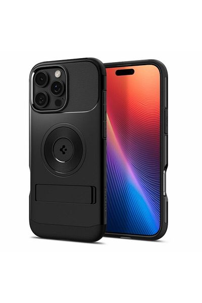 Dali Protective Case Compatible with Apple iPhone 16 Pro, Slim Armor, Kickstand, MagSafe, Black
