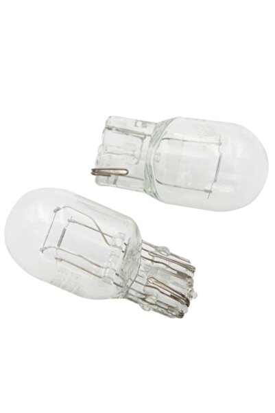 Dali Set de 2 becuri auto, culoare albă, 5W, 12V, filament dublu, sticlă de cuarț