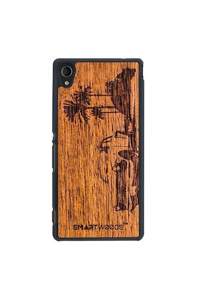 Dali Protective Case compatible with Sony Xperia M4, Tropical Model, TPU, Brown