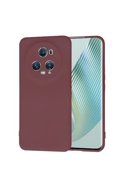 Mad Protective Case for Honor Magic5 Pro, View Safe, SoftFlex, W18, Silicone, Plum Noble Red