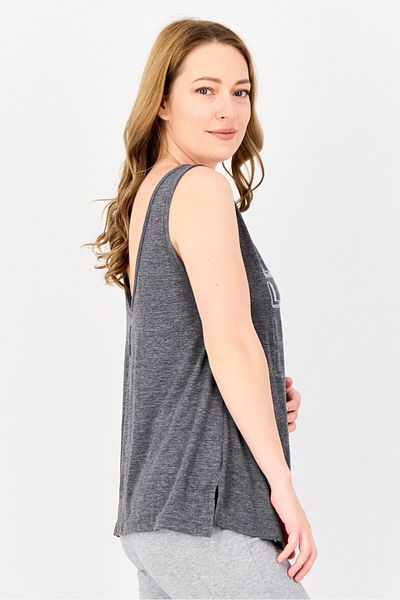 Reebok Women Sportswear Fit Graphic Print Training Top, Grey