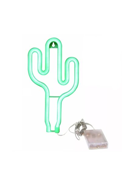 dalip Lumină neon LED în formă de cactus, 14x26cm, verde