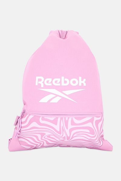 Reebok Men Brand Logo Adjustable Strap Sports Bag, Pink