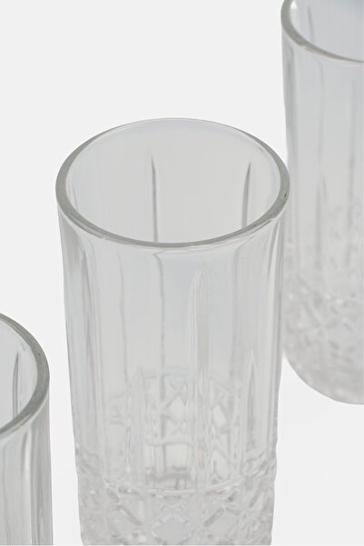 Precious Home Casa Dell Elegancia 4 Pieces Highball Glass Set 380ml, Transparent