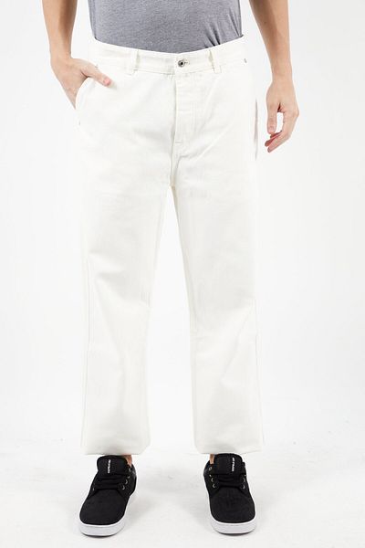 Lacoste Men Slim Fit Solid Non-Stretchable Denim Jean, White