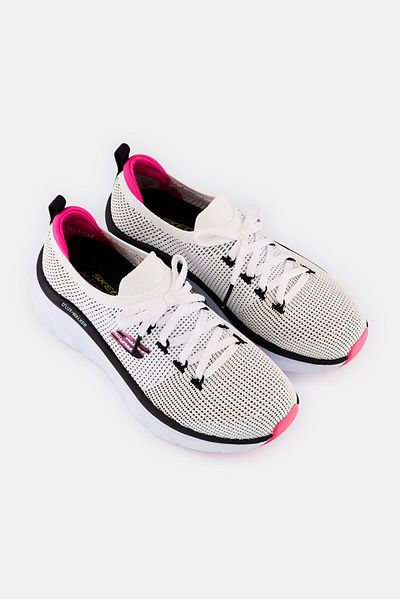 SKECHERS حذاء تدريب سهل الارتداء للنساء، منعش، أبيض