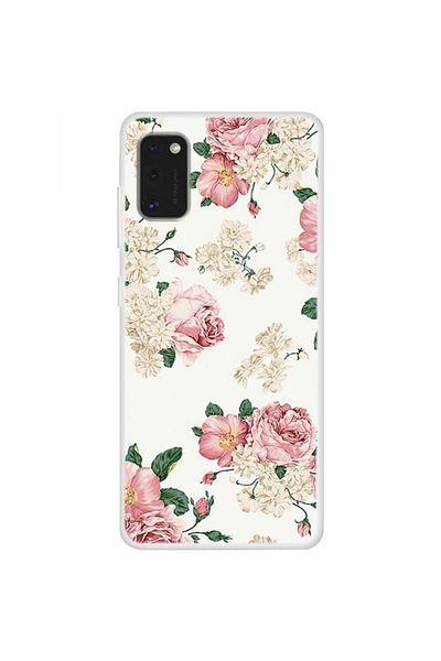 Dali Protective Case for Samsung Galaxy A41, Chloe White, TPU, Floral Design, Multicolor