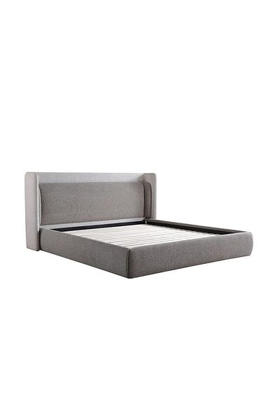 Danube Home Ultima 150x200 Upholstered Queen Bed - Grey L225xW182xH105.5cm