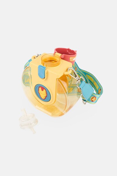Marvel Iron Man Series Strap Water Bottle 780 ml, Yellow