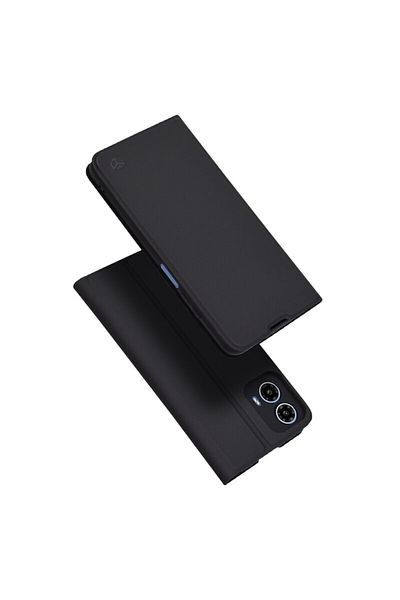 Dali Protective Flip Cover Case compatible with Motorola Moto G34/Moto G45, MagSkin Book, Black Faux Leat