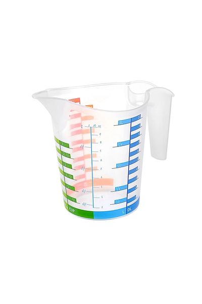 PRATİKOBA Measuring Cup Graduated Colorful 1000 Ml