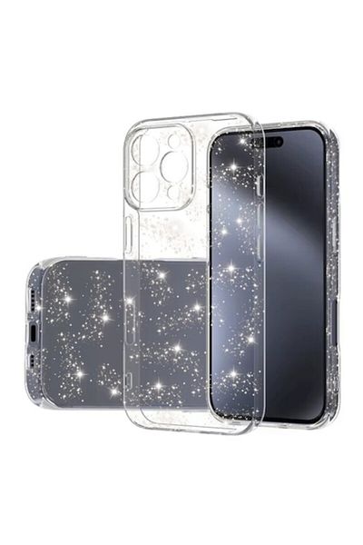 Dali Protective Case Compatible with Apple iPhone 16 Pro Max, SparkleSkin, Glitter, Silicone, Transparent