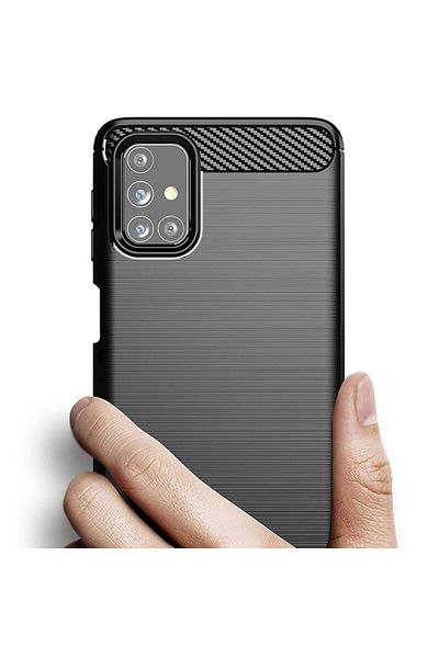 Dali Protective Case Compatible with Samsung Galaxy M31s, Carbon Silicone, Black
