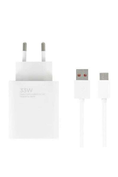 Xiaomi Încărcător de perete, port USB-A, încărcare rapidă 33W, cablu USB-A la USB-C, lungime 1 m, alb
