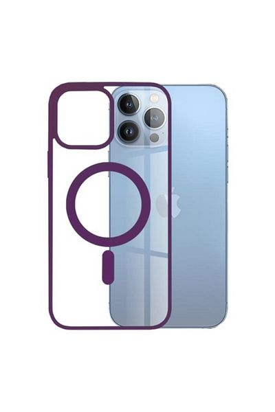 Dali Protective Case Compatible with Apple iPhone 13 Pro Max, MagSafe Pro, Silicone, Purple-Transparent