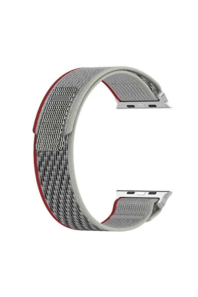 dalip Curea pentru Apple Watch 1/2/3/4/5/6/7/8/SE/SE 2/Ultra, 42/44/45/49 mm, textil, Rosu/Gri